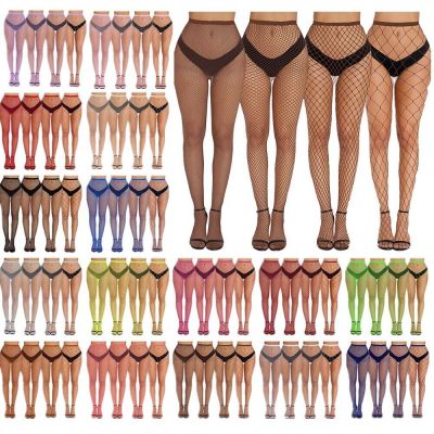 US Women's Pantyhose Thigh-high Underpants Mesh Tights Stretchy Stockings 4 Pcs