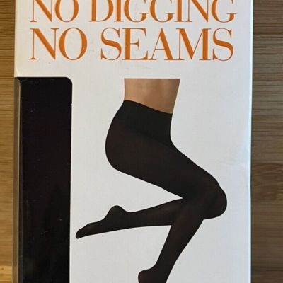 Blissful Benefits Warner Seamless Opaque Tight Women M Pantyhose Black Den 60