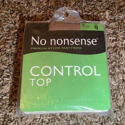 No Nonsense control top pantyhose, color tan, size: Q