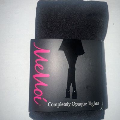 MeMoi Perfectly Opaque Control Top Tights Black Size small Medium Slimming NEW