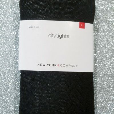 New York And Company City Tights Size Large, Black, NWT Machine Wash Made in USA