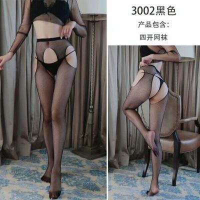 Sexy hot 4 holes Patterned fishnet lace lingerie Tights stockings Pantyhose