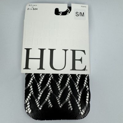 Hue Herringbone Net Tights Black Womens Size S/M 120-170 Lbs 1 Pair New