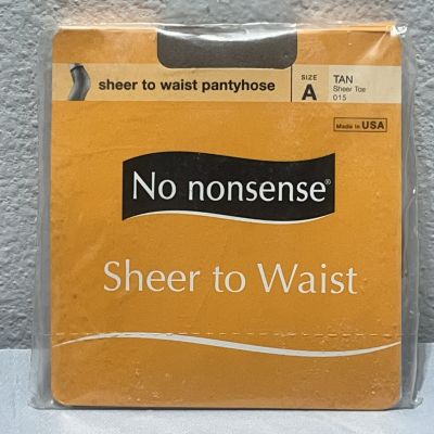 No Nonsense Sheer To Waist Nylon Pantyhose Tan Sheer Toe Size A #015 - Brand New