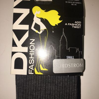 DKNY Fashion over the knee sock tights gray black Size small