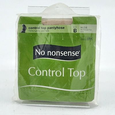 No Nonsense Control Top Reinforced Toe Pantyhose 044 Nude Size B