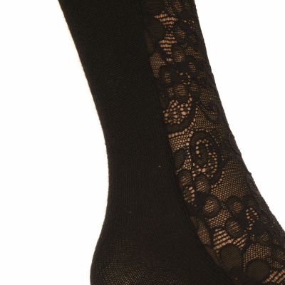 DOLCE & GABBANA Lace & Wool Blend Knitted Tights Size 40 XS Made in Italy NEW