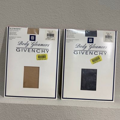 Vintage Givenchy Pantyhose Shimmery Sheer Body Gleamer Size A Control Top 2 Pair