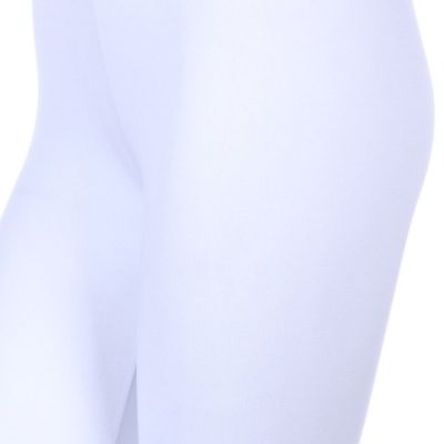Women's Basic Plain Solid Capri Leggings Mid-Calf Length Skinny Cotton S M L