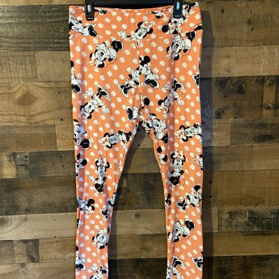 Lularoe Tall & Curvy Minnie Mouse Leggings One Size Pink