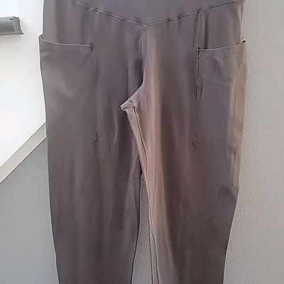 Aerie Offline Burgundy/Brown Real Me 7/8 Leggings Size Medium Workout Lounge