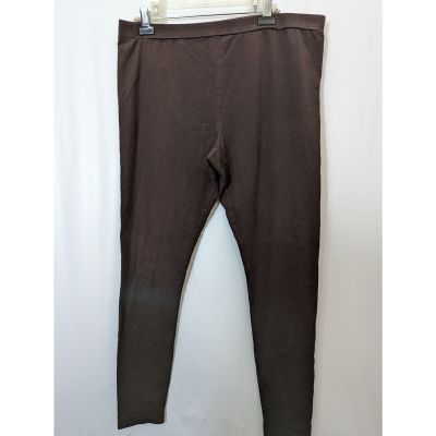 Fashion Bug Leggings Womens Plus Size Brown Stretch Comfy Casual Pull ON Pants