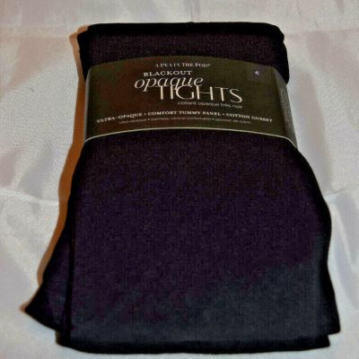 A Pea In The Pod Blackout Opaque Tights Size C 5' 2