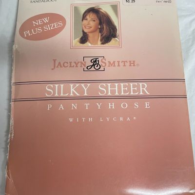 Vintage Jaclyn Smith Silky Sheer With Lycra Control Top Pantyhose Size E Lace