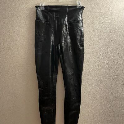 spanx patent leather leggings medium New high end leggings black