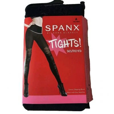 Spanx size A Very Black  Destroyed Tights Style 20176R NWT