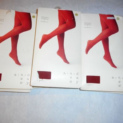 N/W/B A New Day Opaque Red Tights Sold Separately Medium/Large