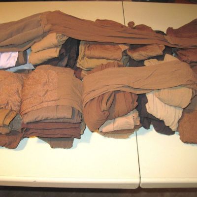 Lot of 50 Pair Of Various Pantyhose & Tights Size Queen To 4X