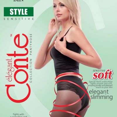 Conte TIGHTS Style 20 Den | Slimming PANTYHOSE Correcting Lacy Panties