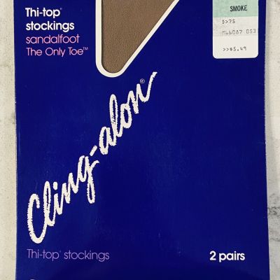 VINTAGE SEARS BEST THI-TOP CLASSIC SMOKE SANDALFOOT STOCKINGS 2 PAIRS