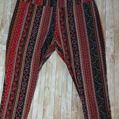 Terra & Sky Women Plus Floral Leggings Super soft size 2X Great Pre-owned Condit