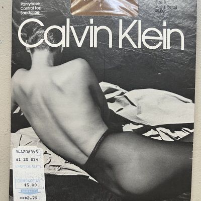 Calvin Klein Ultra Sheer Evening Pantyhose Size B Control Top Sandaltoe Capri
