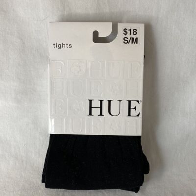 Hue Tinted Metallic Tights ~ Size S/M ~ Color Black