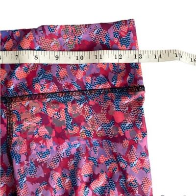 Noli Yoga Pink Patterned 3/4 Length Workout Athletic Leggings Size Small