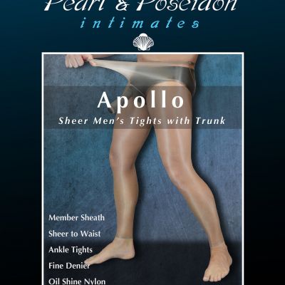 Apollo - mens sheer pantyhose transparent tights with trunk for male anatomy