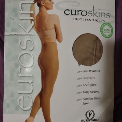 new euroskins footless tights caramel size s/m