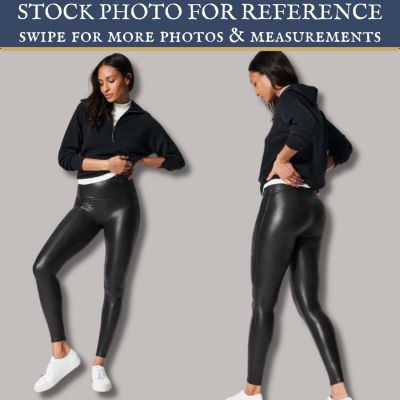 Spanx Faux Leather Legging Style No. 2437 In Black Women's Small