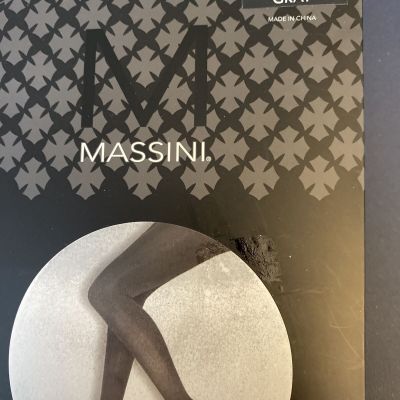 3 Massini Women  Control Top Grey Tights Plus Size 1XL/2XL Gray New