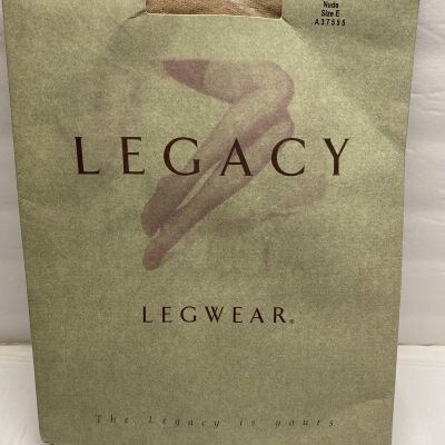 QVC Legacy Legwear Microfiber Control Top Tights Pantyhose Nude  E NEW Made USA
