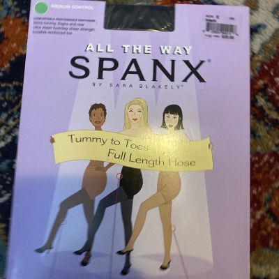 SPANX Super Control All The Way Pantyhose Size E Black New in Package
