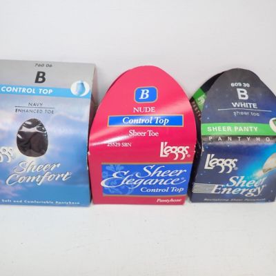 Leggs Pantyhose Size B Mixed Model and Color Assortment Vtg NOS #40