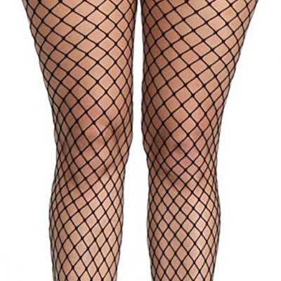 Lace Patterned Fishnet Stockings Thigh High Pantyhose Black Tights for Women
