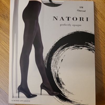 Natori Perfectly Opaque Tights, 50 Den, NAT-312, Charcoal Size S/M