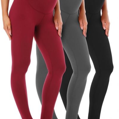 Foucome Women's Maternity Leggings Over The Belly Pregnancy Active Workout Yoga