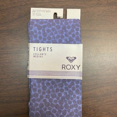 Roxy Tights One Size Fits Most  Grey /Blue Geo Pattern