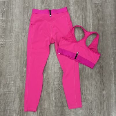 Savage X Fenty Rhianna bright pink leggings Sports Bra XL