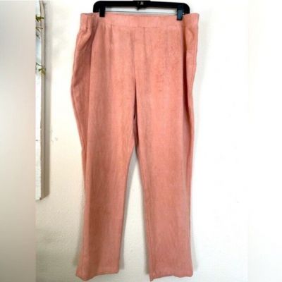 Roamans Pink Velour Leggings Size 1X 22/24