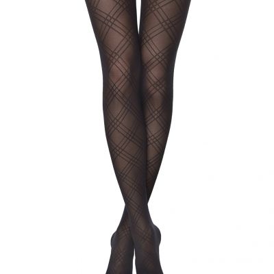 Conte Fantasy Women's Tights with a relief geometric pattern 