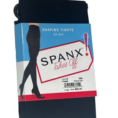 Spanx Takes-Off Black Women's Shaping Nylon Tights Size B New