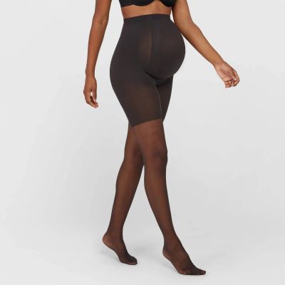 Size 3 - ASSETS SPANX Maternity Perfect Pantyhose - Black