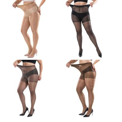 Womens High Gloss Pantyhose Tights Elastic Oil Shiny Glossy Stockings Hosiery 4X