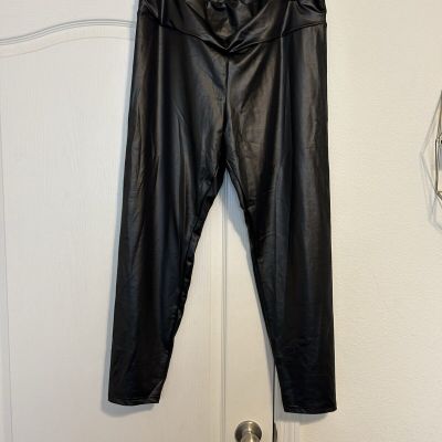 Shein Faux Leather Stretch Leggings Size 3XL