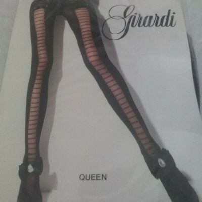 $65 Girardi Italian Fashion Tights Queen  Black Size 2