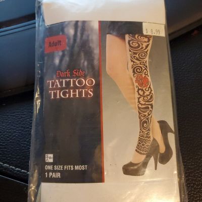 Dark Side ~ Tattoo Tights ~ Adult ~ (14+)  BRAND NEW in Pkg  Novelty SEXY Tights