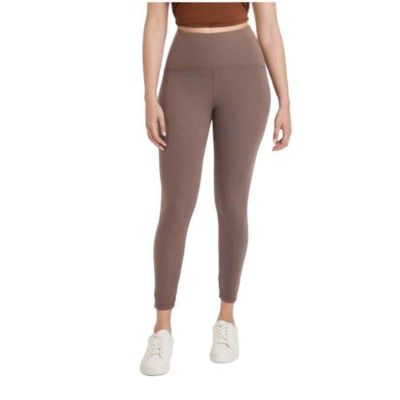 A New Day Womens Pants Brown Leggings High Waisted 7/8 Length XL (16)