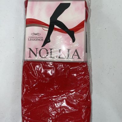 Nollia Womens 2XL Red Legging’s Open Leg Fashion Seamless Soft